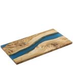 Zassenhaus Servierbrett Olive blau 45×22×1,5 cm